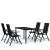 Set de mobilier pentru grădină, 5 piese, negru GartenMobel Dekor