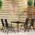 Set de mobilier pentru grădină, 5 piese, negru GartenMobel Dekor