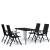 Set de mobilier pentru grădină, 5 piese, negru GartenMobel Dekor