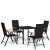 Set de servit masa pentru grădină, 5 piese, negru GartenMobel Dekor