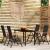 Set de mobilier pentru grădină, 5 piese, negru GartenMobel Dekor