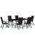 Set de mobilier pentru grădină, 7 piese, negru GartenMobel Dekor