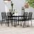 Set de servit masa pentru grădină, 5 piese, negru GartenMobel Dekor
