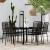 Set de mobilier pentru grădină, 7 piese, negru GartenMobel Dekor