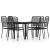 Set de mobilier pentru grădină, 7 piese, negru GartenMobel Dekor