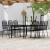 Set de mobilier pentru grădină, 7 piese, negru GartenMobel Dekor