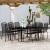 Set mobilier de grădină, 9 piese, negru GartenMobel Dekor