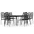 Set mobilier de grădină, 9 piese, negru GartenMobel Dekor