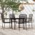Set de servit masa pentru grădină, 5 piese, negru GartenMobel Dekor