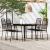 Set de servit masa pentru grădină, 5 piese, negru GartenMobel Dekor