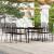 Set de mobilier pentru grădină, 7 piese, negru GartenMobel Dekor