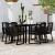 Set mobilier de grădină, 7 piese, negru GartenMobel Dekor