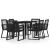 Set mobilier de grădină, 7 piese, negru GartenMobel Dekor