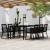 Set de mobilier pentru grădină, 7 piese, negru GartenMobel Dekor