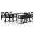 Set de mobilier pentru grădină, 7 piese, negru GartenMobel Dekor