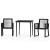 Set de mobilier pentru grădină, 3 piese, negru GartenMobel Dekor