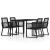 Set de mobilier pentru grădină, 5 piese, negru GartenMobel Dekor