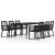 Set de mobilier pentru grădină, 7 piese, negru GartenMobel Dekor