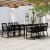 Set de mobilier pentru grădină, 7 piese, negru GartenMobel Dekor