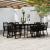 Set mobilier de grădină, 9 piese, negru GartenMobel Dekor
