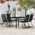 Set de servit masa pentru grădină, 5 piese, negru GartenMobel Dekor