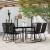 Set mobilier de grădină, 7 piese, negru GartenMobel Dekor