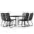 Set mobilier de grădină, 7 piese, negru GartenMobel Dekor