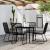 Set de servit masa pentru grădină, 5 piese, negru GartenMobel Dekor