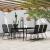 Set de mobilier pentru grădină, 7 piese, negru GartenMobel Dekor