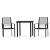 Set mobilier de grădină, 3 piese, negru GartenMobel Dekor
