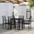 Set de mobilier pentru grădină, 5 piese, negru GartenMobel Dekor