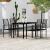 Set de servit masa pentru grădină, 5 piese, negru GartenMobel Dekor