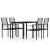 Set de servit masa pentru grădină, 5 piese, negru GartenMobel Dekor