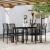 Set de servit masa pentru grădină, 7 piese, negru GartenMobel Dekor
