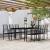 Set de mobilier pentru grădină, 7 piese, negru GartenMobel Dekor