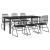 Set mobilier de grădină, 7 piese, negru, ratan PVC GartenMobel Dekor
