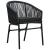 Set de mobilier pentru grădină, 3 piese, negru GartenMobel Dekor