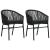 Set de mobilier pentru grădină, 3 piese, negru GartenMobel Dekor