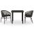 Set de mobilier pentru grădină, 3 piese, negru GartenMobel Dekor