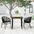 Set de mobilier pentru grădină, 3 piese, negru GartenMobel Dekor