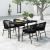 Set de servit masa pentru grădină, 5 piese, negru GartenMobel Dekor