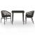Set de mobilier pentru grădină, 3 piese, negru GartenMobel Dekor