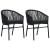 Set de mobilier pentru grădină, 3 piese, negru GartenMobel Dekor