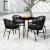 Set de servit masa pentru grădină, 5 piese, negru GartenMobel Dekor
