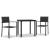 Set de mobilier de grădină, 3 piese, negru GartenMobel Dekor