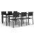 Set mobilier de grădină, 7 piese, negru GartenMobel Dekor