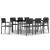 Set mobilier de grădină, 9 piese, negru GartenMobel Dekor