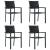 Set de servit masa pentru grădină, 5 piese, negru GartenMobel Dekor
