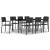 Set mobilier de grădină, 9 piese, negru GartenMobel Dekor