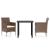 Set mobilier de grădină, cu perne, 3 piese, maro și negru GartenMobel Dekor